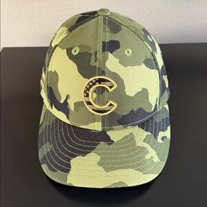 Chicago Cubs New Era Camo 2022 Armed Forces Day On-Field Low Profile 59FIFTY